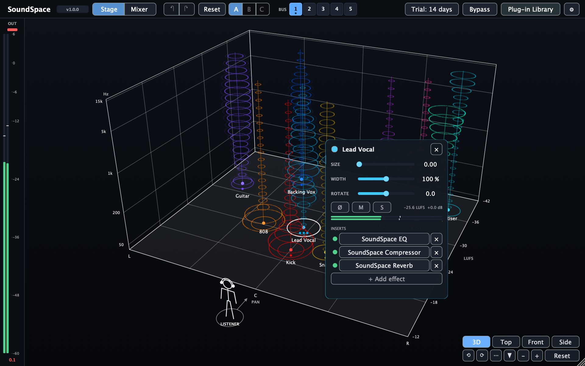 SoundSpace: Move tracks by hand